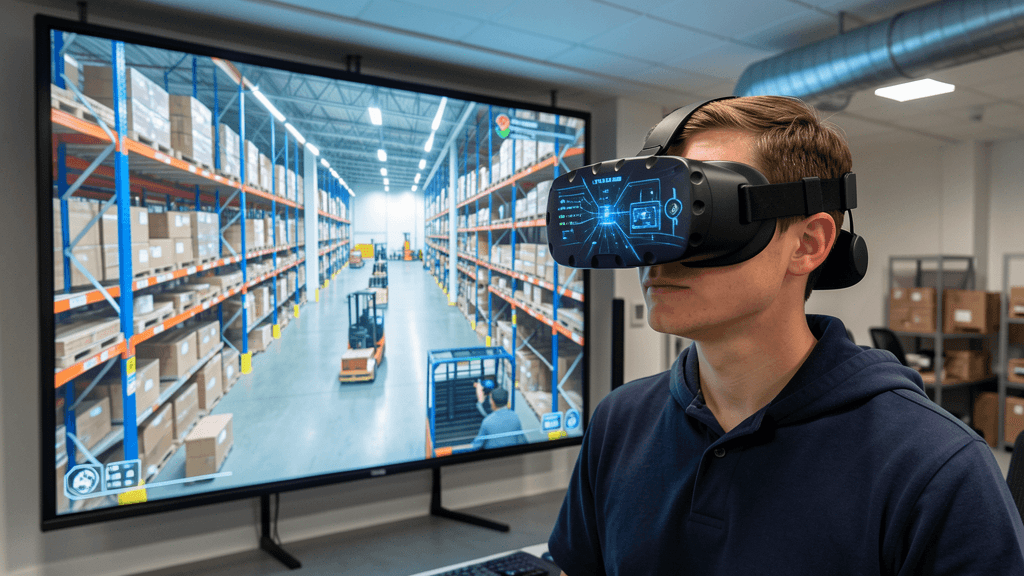 VR training simulation experience